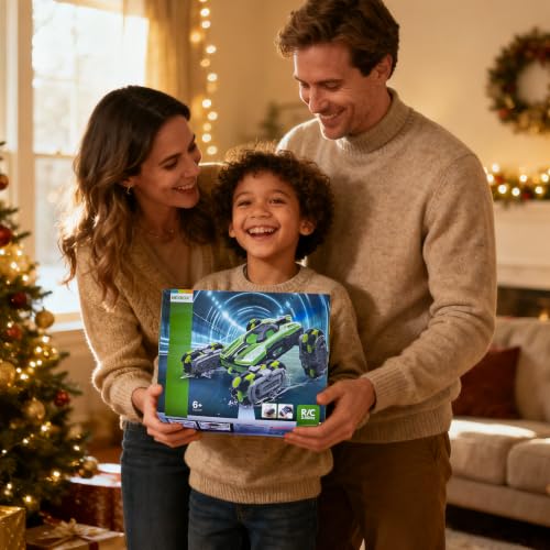 NEXBOX 8WD Remote Control Car Toys for Kids, Gesture Sensing RC Stunt Truck - color: Green