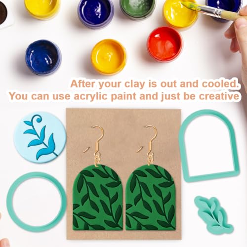 22Pcs Polymer Clay Cutters Set, Flower Leaf Butterfly Shapes Clay Earrings Cutters for Earrings Jewelry Making DIY Craft Supplies