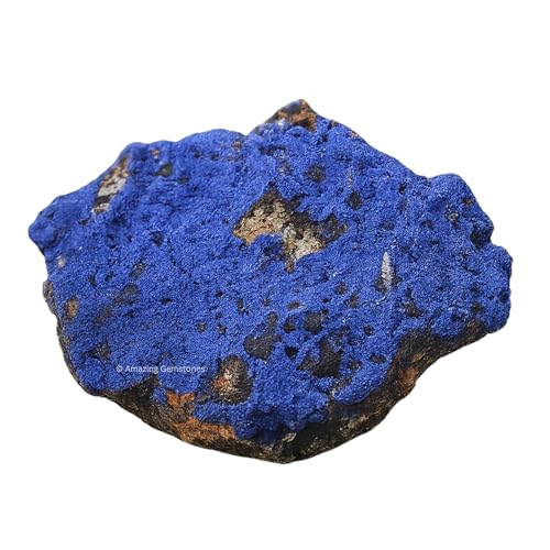 Amazing Gemstone Azurite Crystals and Healing Stones Mineral Specimen - Premium Semi Precious Gem Stones - Healing Crystals Geodes Clusters for Meditation, Chakra Balance, and Energy (S) - color: Azurite, size: Small