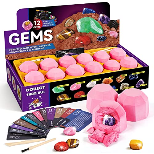 Gamerside Gemstones Dig Kit, 12 Real Gem Mining Kit, STEM Toy 6+ - color: Gemstone Dig Kit