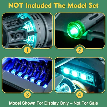 LocoLee Light kit Compatible with Lego 75442 The Mandalorian's N-1 Starfighter- No Actual Model Only Lights, LED Lighting Accessories for LEGO Mandalorian Display Collectors (Standard Version)