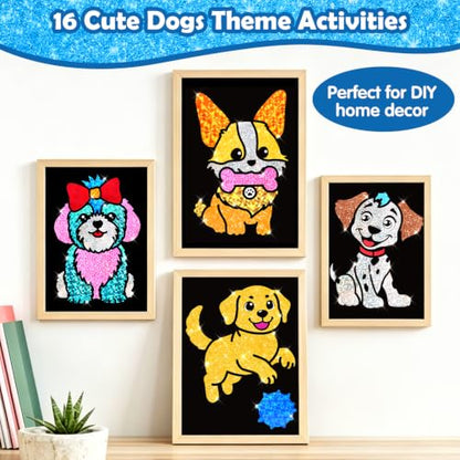 FUNNYB&G Foil Art Craft Kit for Kids, Sparkly Birthday Gift Toy for Kids - style: Dog