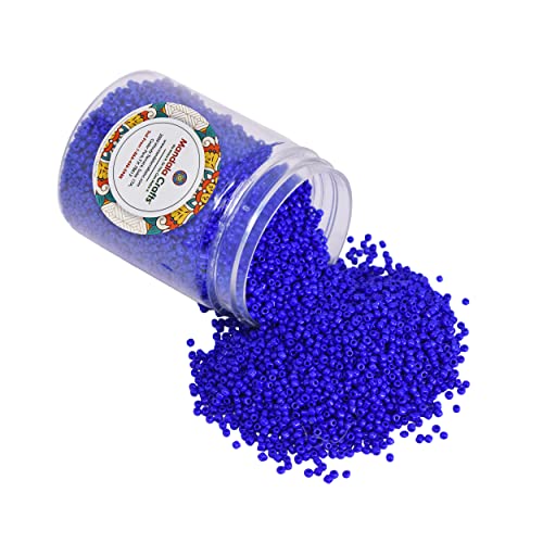 Mandala Crafts 2mm Blue Round 11/0 Glass Seed Beads for Beadwork - color: Blue, size: Round 11/0 or 2 mm