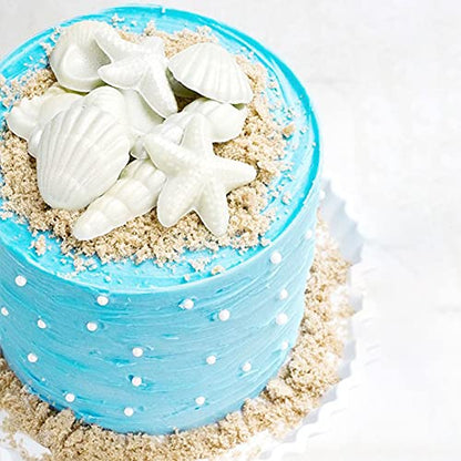 4 PCS Marine Theme Cake Fondant Silicone Mold Seashell Conch Starfish Baking Molds, For Theme Cake Cookie Chocolate Candy Decoration Fondant Polymer Clay - style: Shell conch styles