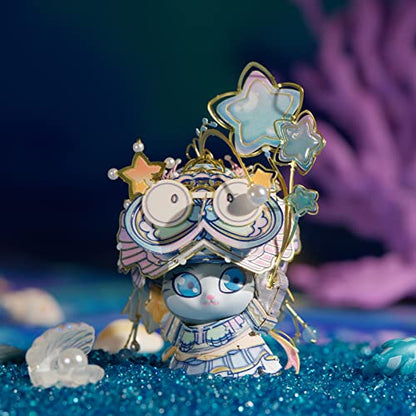 MU 3D Puzzles The Mermaid Kitty Cat Beauty Kitten Metal Figures Model, Metal Models Kits Miniature Building for Adult to Build,Hobby Birthday New Year Gifts Collectibles - style: The Cat Beauty