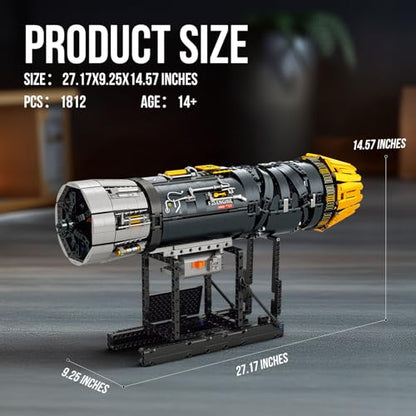 Reobrix F35 Engine Building Block Sets Mechanical Building Sets with Motor