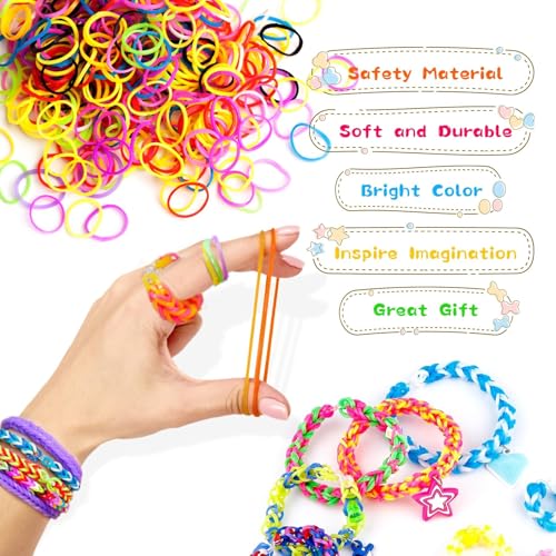Loom Rubber Band Bracelet Kit, 3000+ 30-Color, Storage Case, Ages 8+ - color: 3000 Pcs