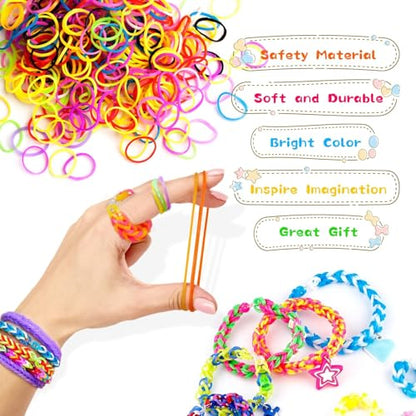 Loom Rubber Band Bracelet Kit, 3000+ 30-Color, Storage Case, Ages 8+ - color: 3000 Pcs
