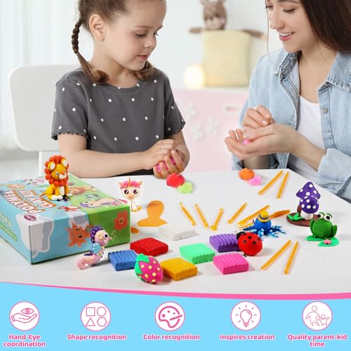 Funtopia Polymer Clay Kit, 34 Colors Modeling Clay for Kids Adults