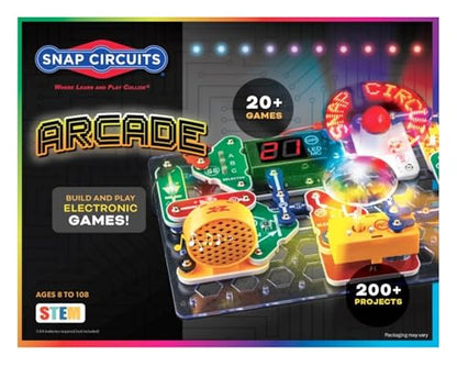 SNAP CIRCUITS Arcade SCA-200 STEM Electronics Kit for Kids Ages 8+ - style: Arcade