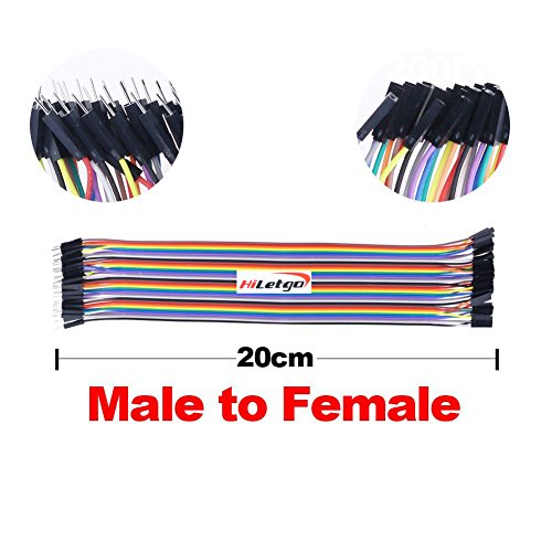 HiLetgo 200pcs Breadboard Jumper Wires - Dupont Wire Male & Female, 2.54mm & 2.0mm, 20cm Assortment Kit for Arduino DIY (Pack of 2) - size: Small (Pack of 2)