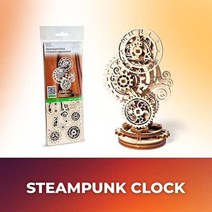 UGEARS Bundles 3D Puzzles - Mechanical Celesta and Steampunk Clock -3D Puzzle Wooden 3-D Puzzles for Adults Model kit DIY Mechanical Puzzles