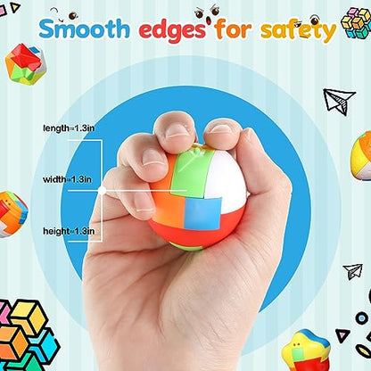 Syhood 24 Pcs Brain Teaser Puzzles for Adults Unlock Interlock Puzzle