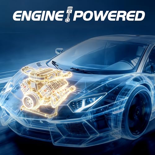 V8 Engine Model Kit that Works with LED Light & APP Control, 8-Cylinder Visible Engine Building Blocks Set, Build Your Own STEM Engineering Kit that Runs, Collection Set for Adults & Kids (715 PCS) - color: Black