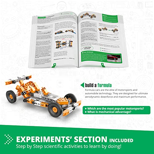 Engino: Discovering STEM - How Cars Work: Technology of Machines - 10 Model Toy Vehicle Brick Building Set, Snap-Fit Construction, Experiment, Kids 9+ - style: How Cars Work
