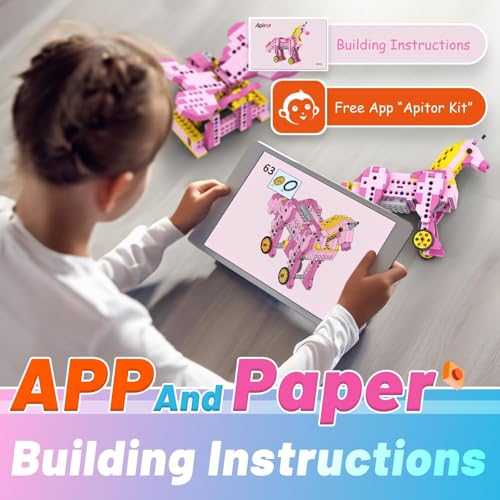 Apitor Robot G STEM Kits- Includes Large Storage, 8 in 1 Electric Building Toys for Kids 6-8 8-10, DIY Educational Construction Science Kit for Girls 6-12 Christmas Birthday Gift - style: Robot G(Storage)