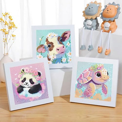6 Pack Diamond Painting Kits for Kids Teens, Diamond Art for Kids 6X6 Inch - color: 6 Pack-Animals