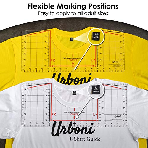 Tshirt Ruler Guide for Heat Press, XL Vinyl HTV DTF Alignment Tool - size: Original Model (1 pack)