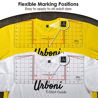Tshirt Ruler Guide for Heat Press, XL Vinyl HTV DTF Alignment Tool - size: Original Model (1 pack)