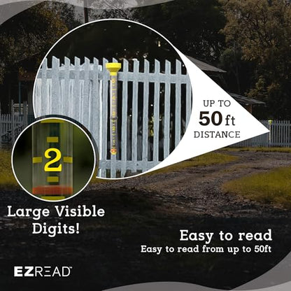 Headwind EZRead 26” Giant Professional Outdoor rain Gauge, USA Made Heavy Duty All Weather Freeze Proof mountable with Float, Yellow (820-0018) - color: Yellow, size: 26-Inch