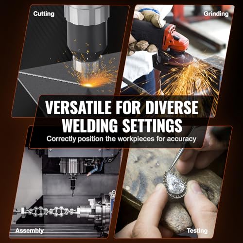 VEVOR Rotary Welding Positioner 10KG, 1-12 RPM 20W, Adjustable 0-90° Turntable with 8.1 Inch 3-Jaw Chuck, Compact Welder Machine for Precision Cutting, Grinding, Assembly, and Testing