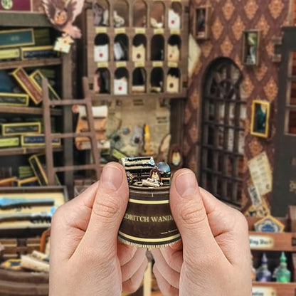 DIY Book Nook Kit for Adults 3D Wooden Puzzle Magic Booknook - color: Sq-51