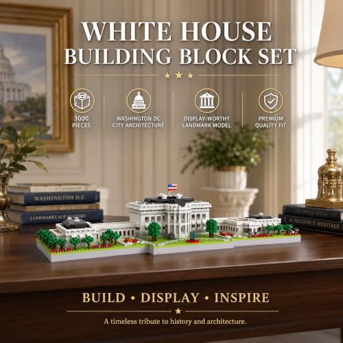 White House Micro Mini Building Block Set 3000 Pcs - style: White House