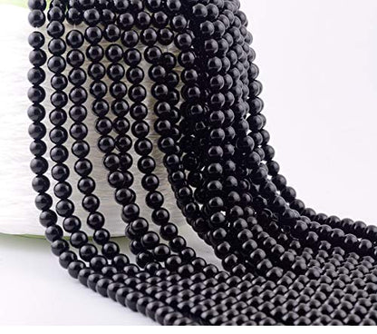 Natural Stone Beads 100pcs 10mm Black Obsidian Round Genuine Real Stone Beading Loose Gemstone Hole Size 1mm DIY Charm Smooth Beads for Bracelet Necklae Earrings Jewelry Making (Black Obsidian, 10mm) - color: Black Obsidian, size: 10mm