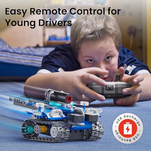 Sillbird STEM Robot Building Kit with Remote Control Gifts for Boys 8-14 - color: Blue