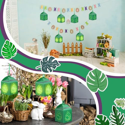 Simgoing 12 Sets Palm Sunday Craft Easter Tissue Paper Lantern Craft - style: Easter Palm
