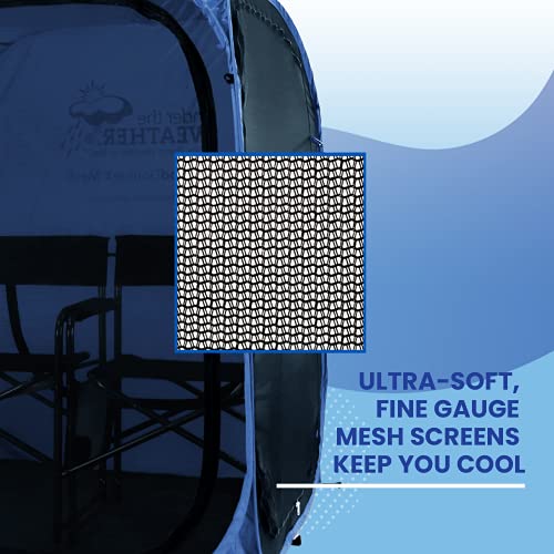 WeatherPod® MyPod™ Mesh 1-Person Pop-Up Sports Shelter - color: Navy, size: X-Large