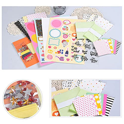 Huralona Greeting Card Making Supplies Envelope Kit Gift Anniversary Craft - color: Pink