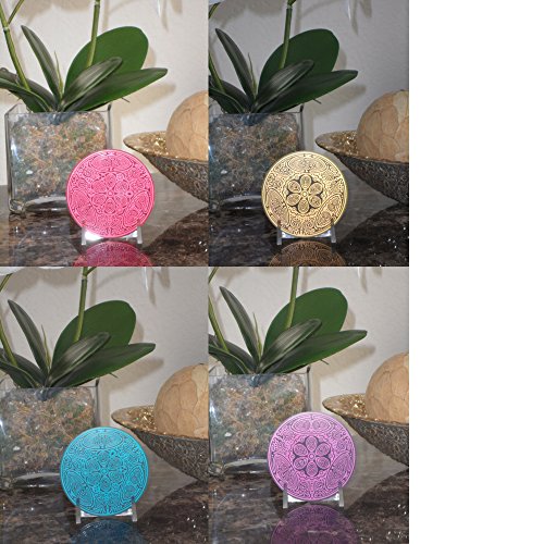 4 Element Disks: Fire, Water, Earth, Air–Freedom, Stability, Energy & Flexibility, Balance Your Astrology, Feng Shui Home, Bedroom-Geometric Copper Antenna Powerforms Divine Essence 3"Dia(Save $12.60)