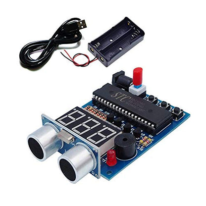 Ultrasonic Ranging Alarm Learn to Solder Electronics Kit for Soldering Practicing DIY Kit with HC-SR04 Ultrasonic Sensor Module