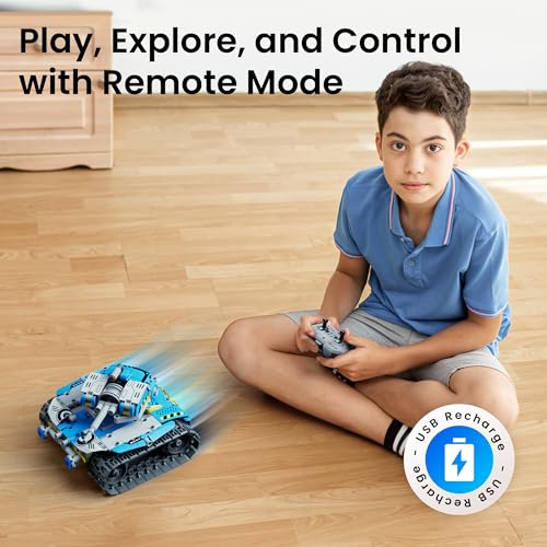 Sillbird Building Robot Kit with Remote Control STEM Gift for Boys Age 8-12 - color: 2-blue