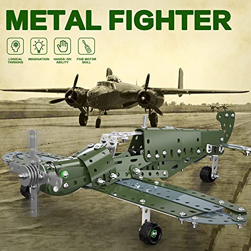 Lucky Doug Building Toys Model Airplane Set - DIY Building Stem Projects Toys for Kids Boys Ages 8-12, Assembly Science Toys for Model Fans - style: 9902