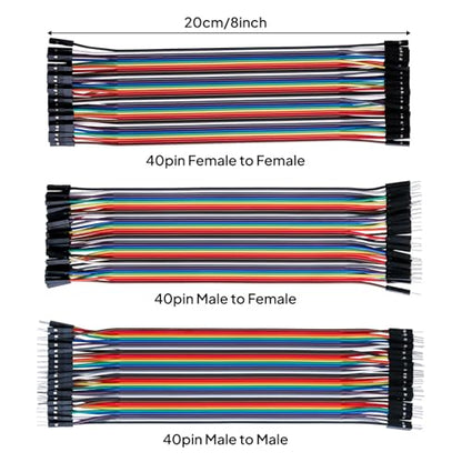ELEGOO UNO Project Kit and 120pcs Dupont Wires, for Breadboard Circuits, Prototyping, STEM Labs and Electronics Practice