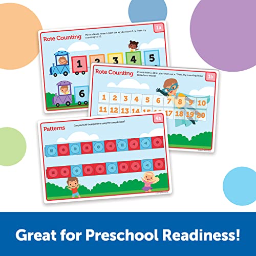 Learning Resources MathLink Cubes Preschool Math Activity Set - Classroom Must Haves, Teacher School Supplies, Toddler Montessori Toys,Building Blocks, Math Manipulatives, Homeschool Games - style: Preschool Activity Set