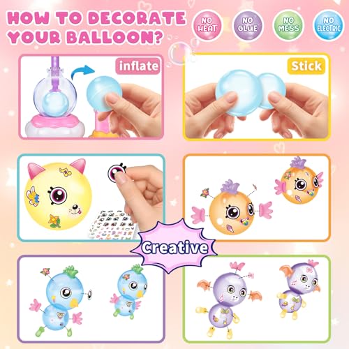 nicknack Princess Pink Balloon Animals Kit with Pump Craft Kits Girls Gifts - color: Princess Pink