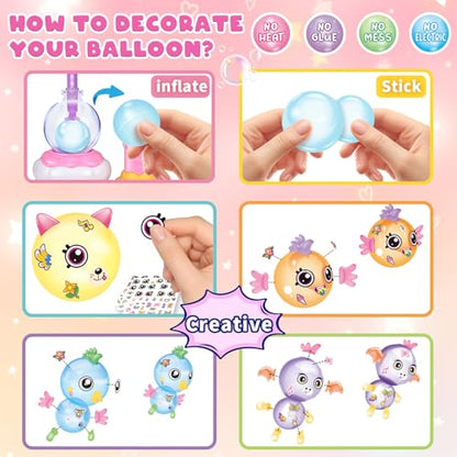 nicknack Princess Pink Balloon Animals Kit with Pump Craft Kits Girls Gifts - color: Princess Pink