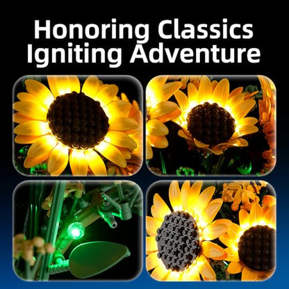 YEABRICKS LED Light for Lego-11502 Botanicals Sunflower Bouquet Building Blocks Model (Building Set NOT Included) - style: Only Light LEGO 11502 Sunflower Bouquet