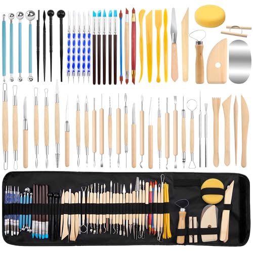 Pottery Clay Sculpting Tools Set, 61 Pcs