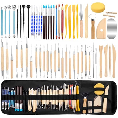 Pottery Clay Sculpting Tools Set, 61 Pcs