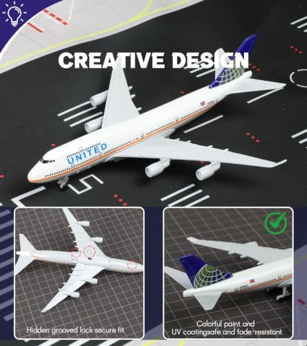 1/400 for United B747 Diecast Plane Model with Landing Gear Stand - color: 03. United 747