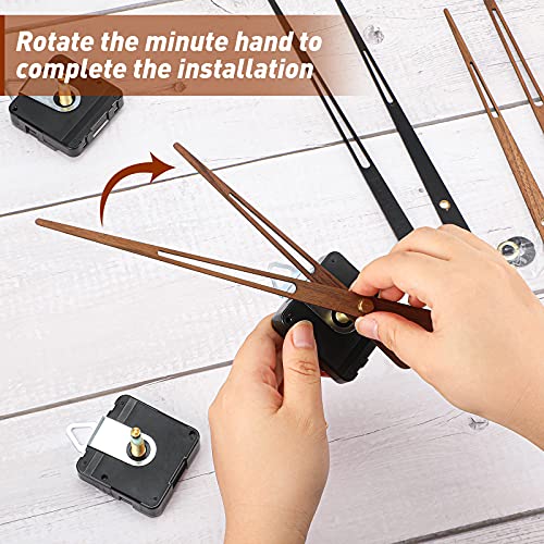 Jadive 2 Pcs Clock Movement Long Shaft, Fit for 24'' Clock, 30mm Shaft - size: Fit for 24'' Clock, 30mm Shaft