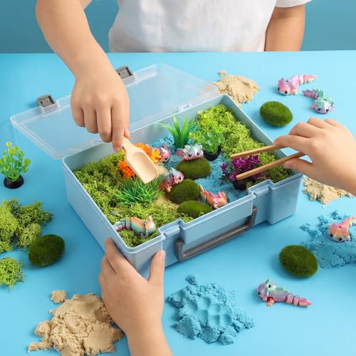 Jenaai Axolotl Sensory Bin Axolotl Sandbox Sand Kit Sensory Bin Filler Toy - style: Axolotl