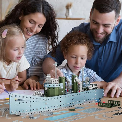 Lucky Doug Stem Building Projects Model Cruiser Ocean Ship Set, 504 Pieces Stem Project Building Toys for Kids Ages 8-12, Assembly Science Kit Toys Gifts for Boys Kids Girls 8 9 10 11 12-16 Years Old - style: 8803