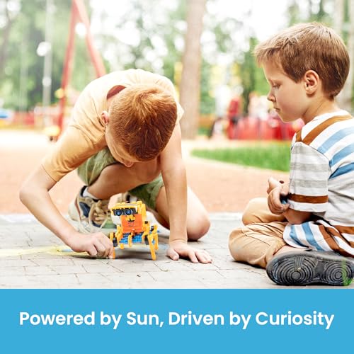 Sillbird Solar Robot Building Kit, 12-in-1 DIY STEM Gift for Boys Aged 8-13 - color: Yellow
