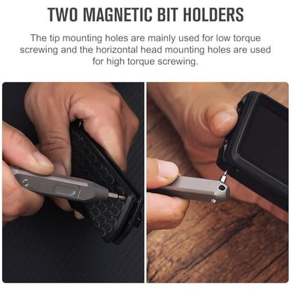 OKNIFE Otacle D1 Titanium 9-in-1 Small EDC Pocket Screwdriver Set - color: Titanium-grey