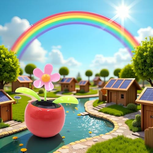 Pink Car Happy Dancing Solar Flower Solar Power Kits